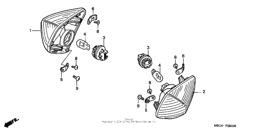 VFR800 Задний фонарь