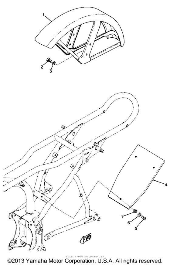Front fender-rear fender
