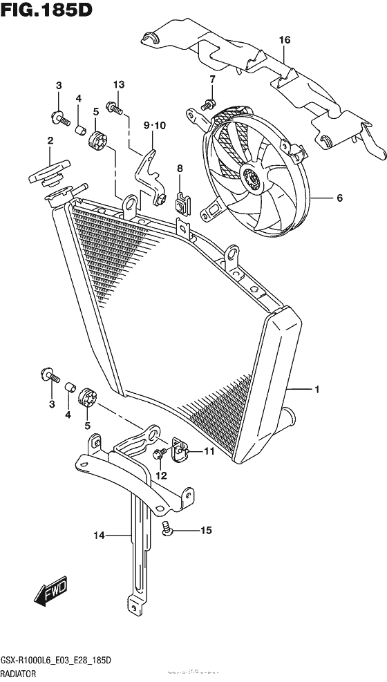 Radiator (Gsx-R1000Al6 E28)