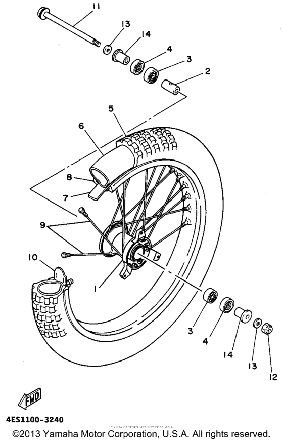 YZ80G1 Переднее колесо