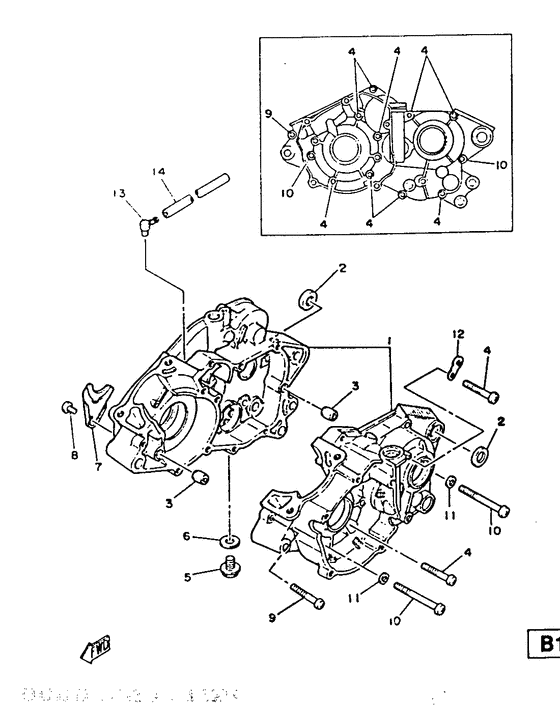 DT125 Картер двигателя