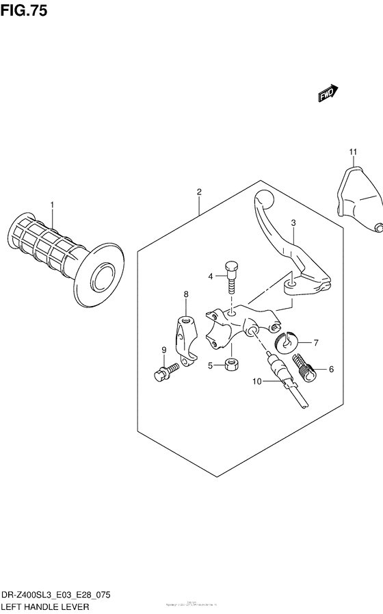  Left Handle Lever (Dr-Z400Sl3 E03)