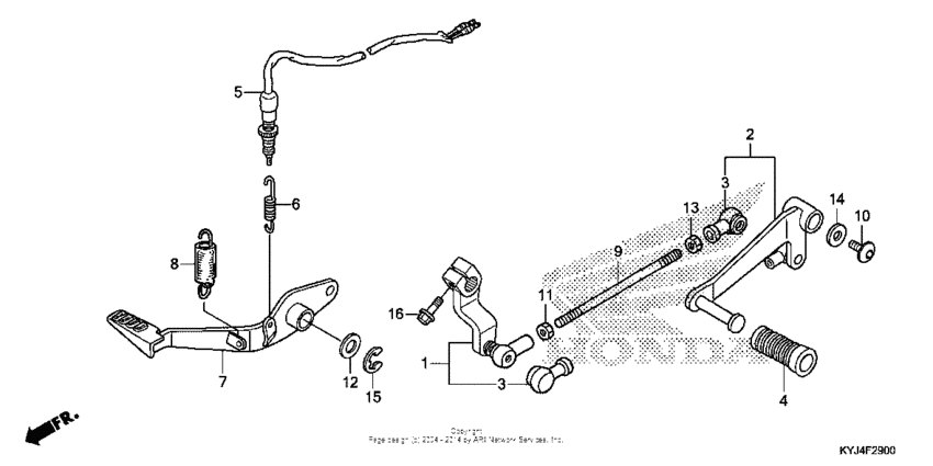 CBR250R Педали