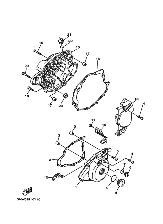 Crankcase cover ass`y  (v