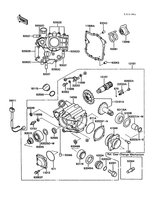 Front bevel gear(1/3)