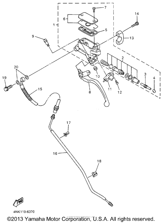 XVZ13AHC Главный тормозной цилиндр