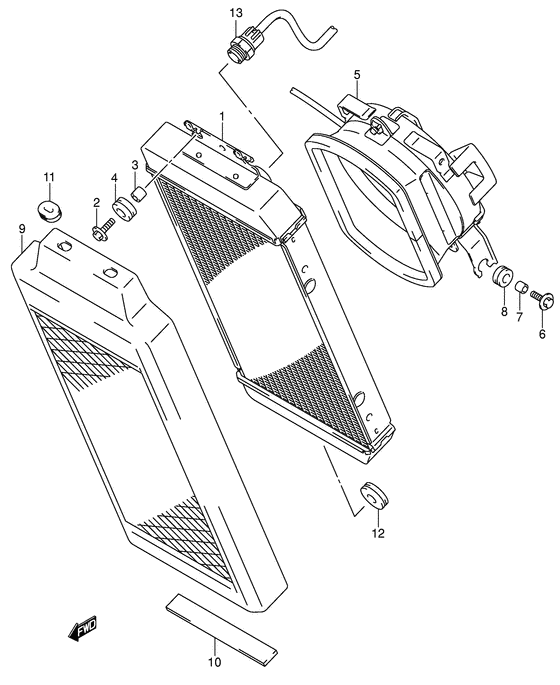 VL800 Радиатор