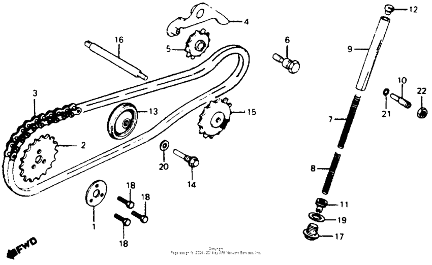 Cam chain + tensioner