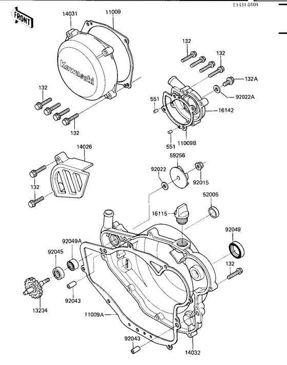 Engine covers/water pump