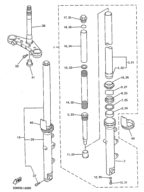 FZS600 Передняя вилка