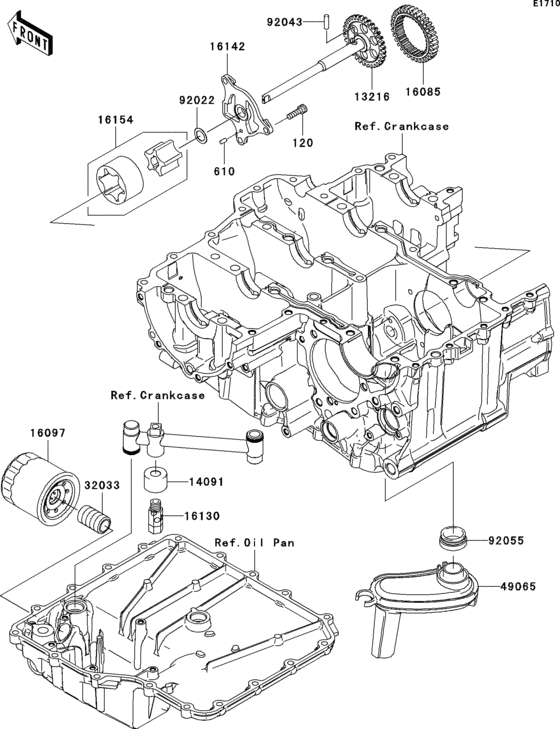 ZX1400 Масляный насос