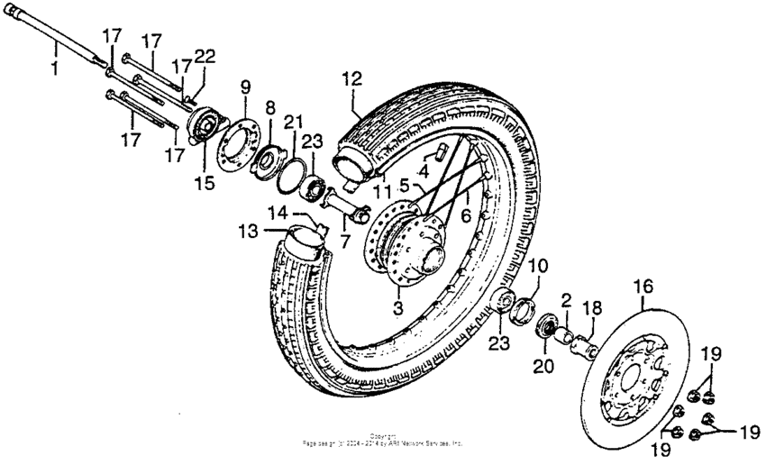 Front wheel + disc