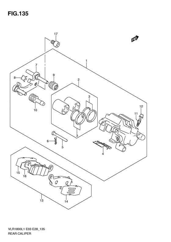 VLR1800 Задний суппорт