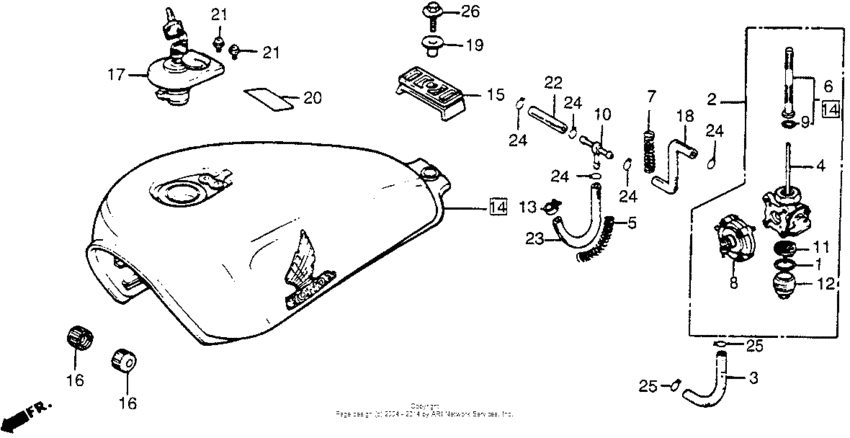 Vt500c fuel tank