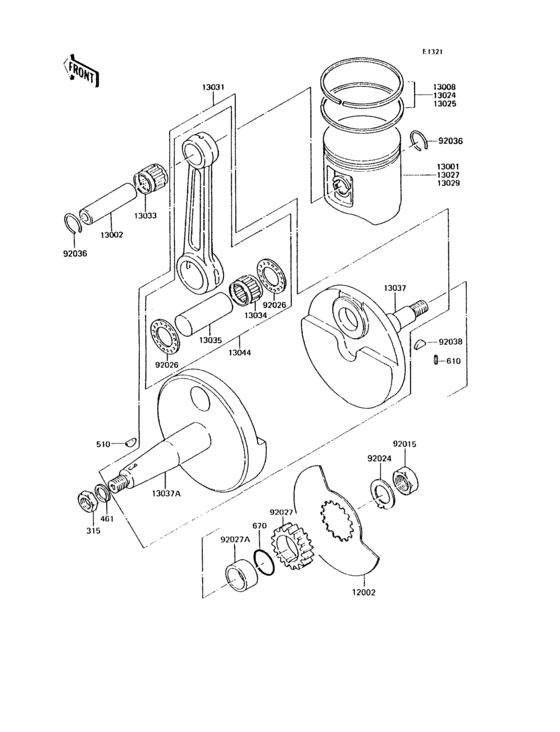 Crankshaft/piston