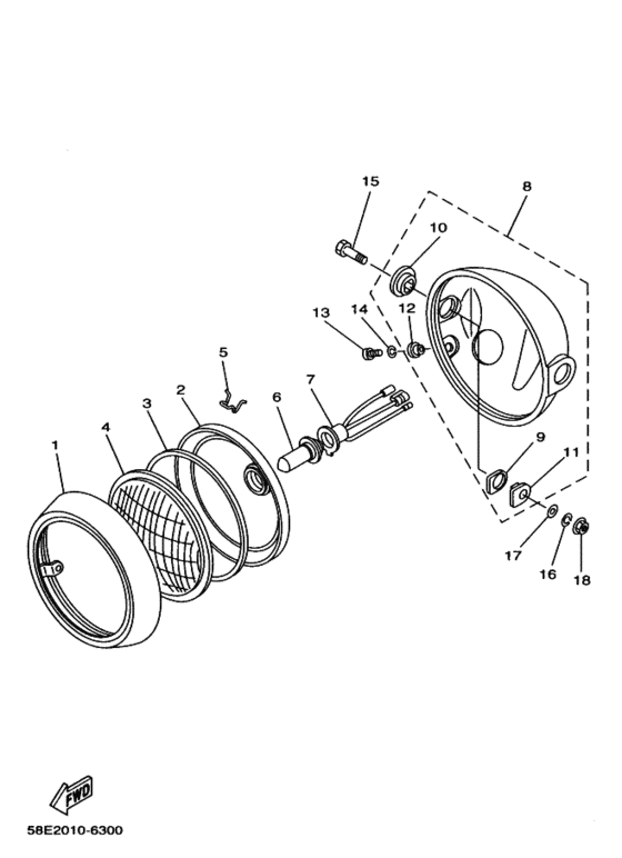 Headlight assy