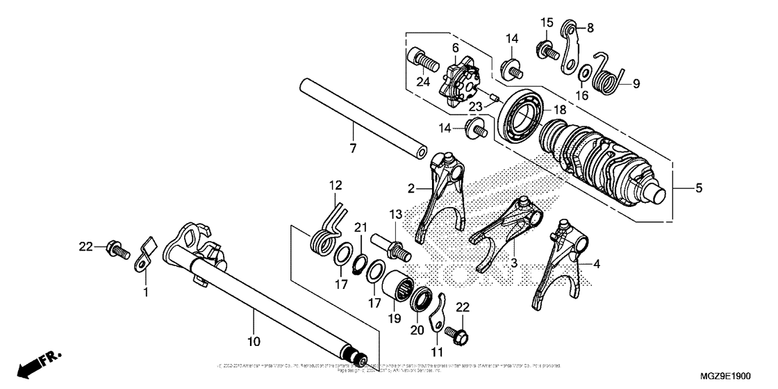 CB500X (ABS) Вилка переключения передач