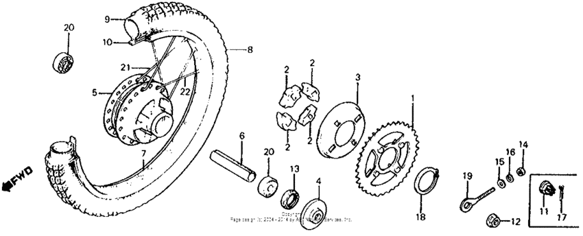 Rear wheel 81-85