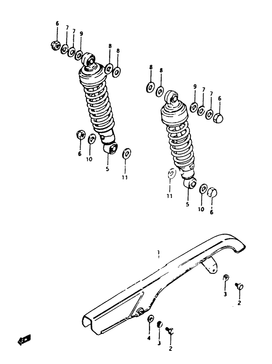 Chain case - shock absorber