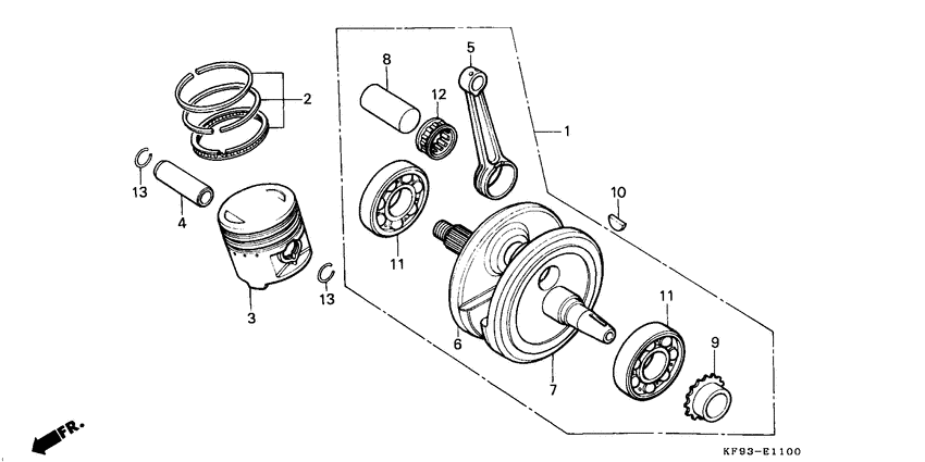Crankshaft/piston