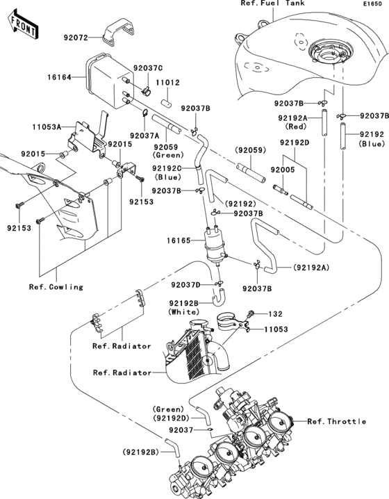 ZX1000 Испарительная система топлива