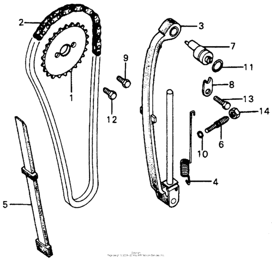 Cam chain + tensioner