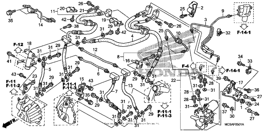 Front brake hose (st1300a)