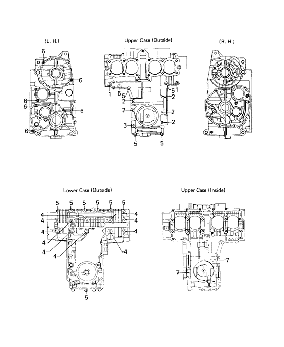 Crankcase bolt & stud pattern