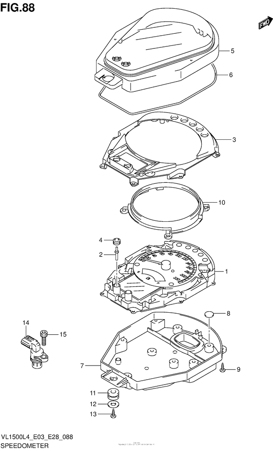 Speedometer (Vl1500Bl4 E28)