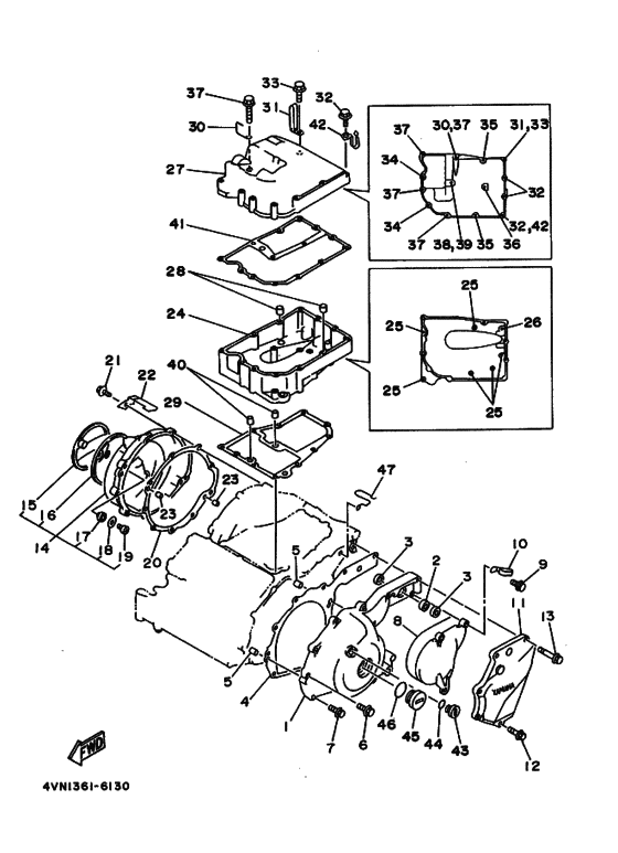 Crankcase cover ass`y  (v