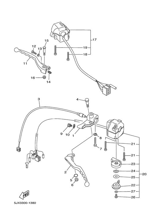 Handle switch. lever