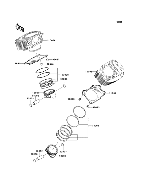 VN900 Цилиндр / поршень