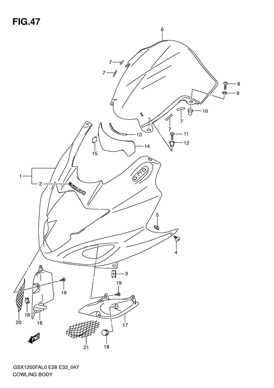 Cowling body