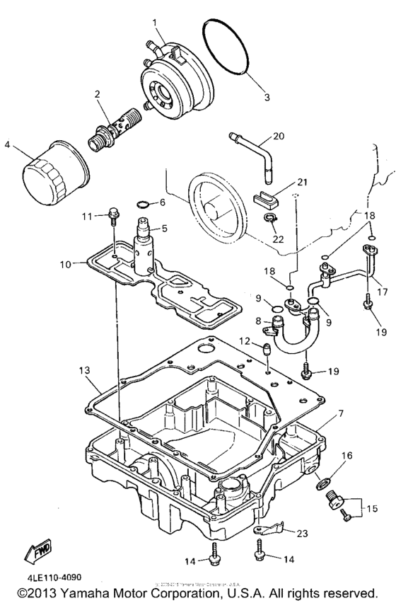 YZF750RFC Масляный фильтр