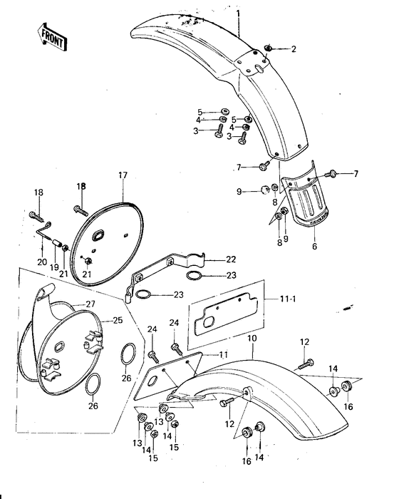 Fenders/number plate