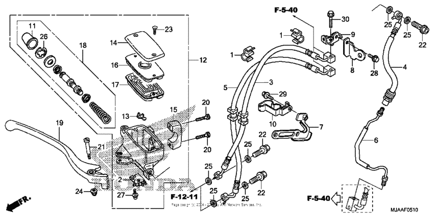 Front brake master cylinder (3)