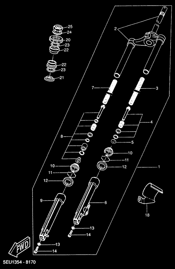 YH50 Передняя вилка