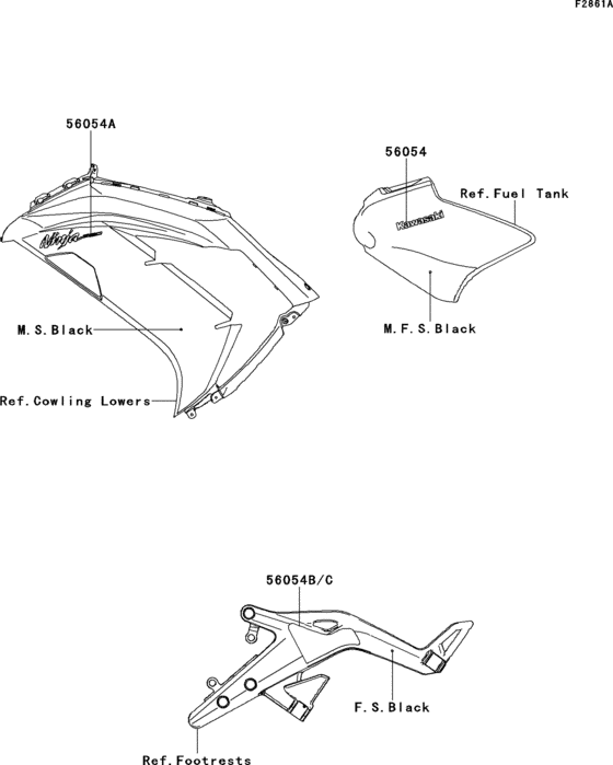 EX650 Decals(m.s.black)(ecf)