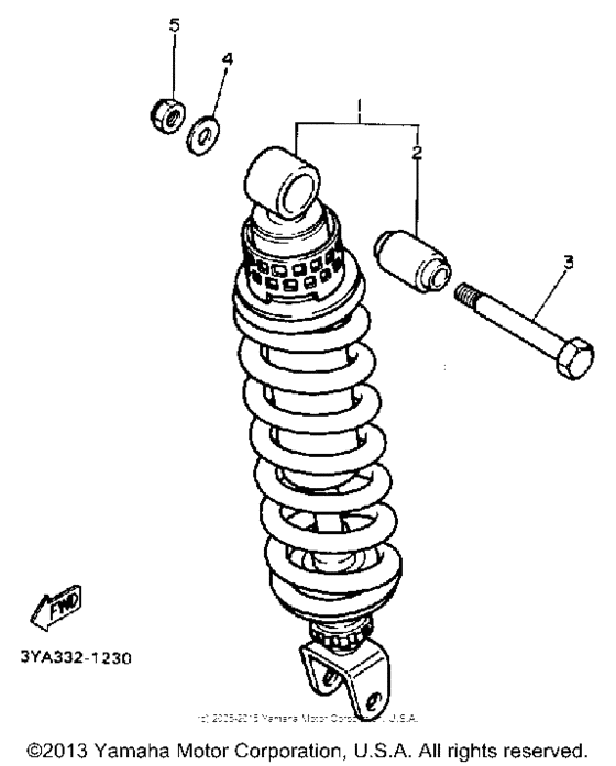 FJ1200DC Амортизаторы задние
