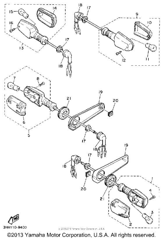 FZR600RAC Поворотники