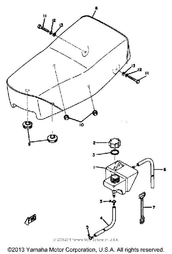 Oil tank - seat