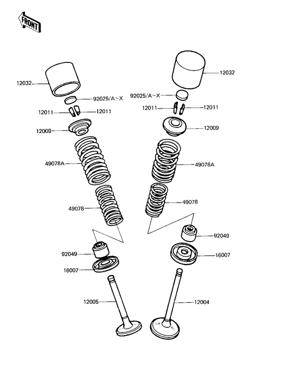 KZ750 Клапана