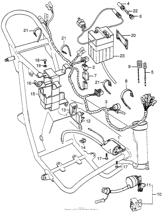 Wire harness + battery