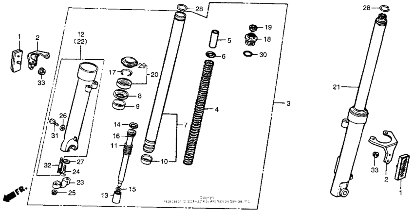 Front fork 88-89