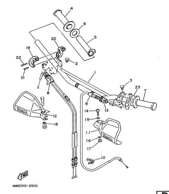 Steering handle. cable