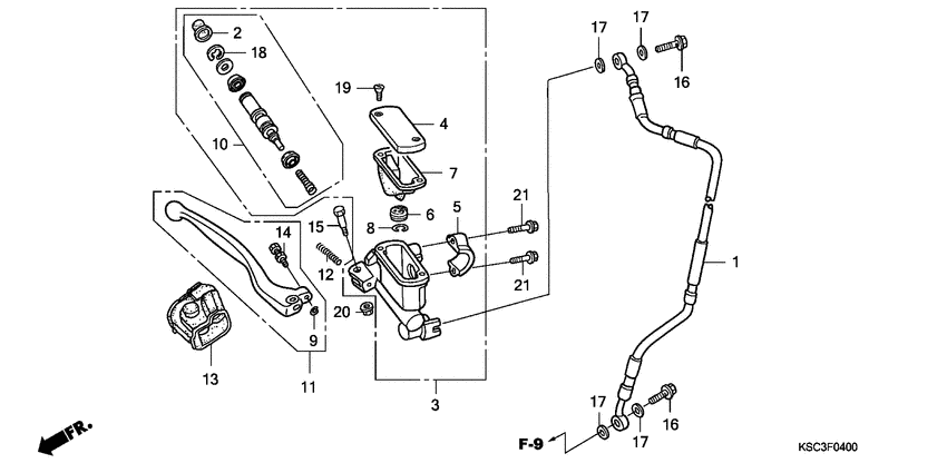 Fr. brake master cylinder