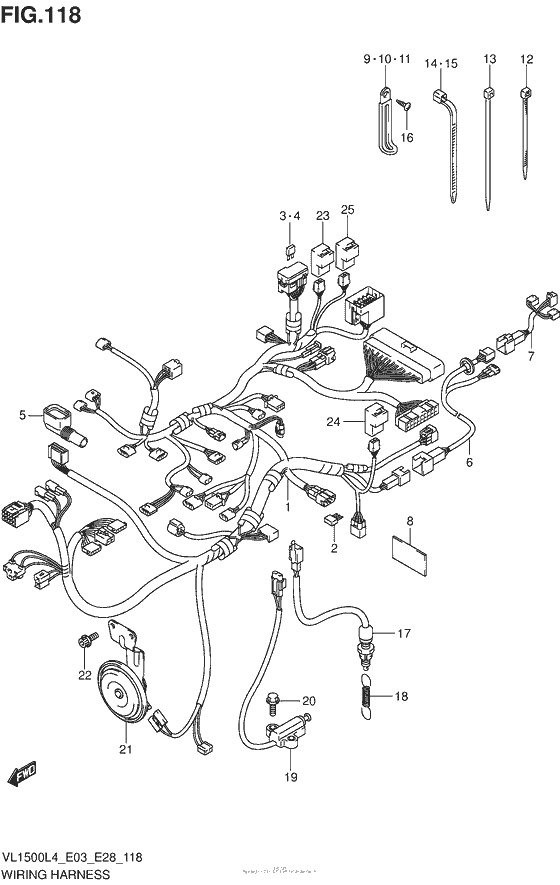 VL1500B Wiring Harness (Vl1500Bl4 E28)