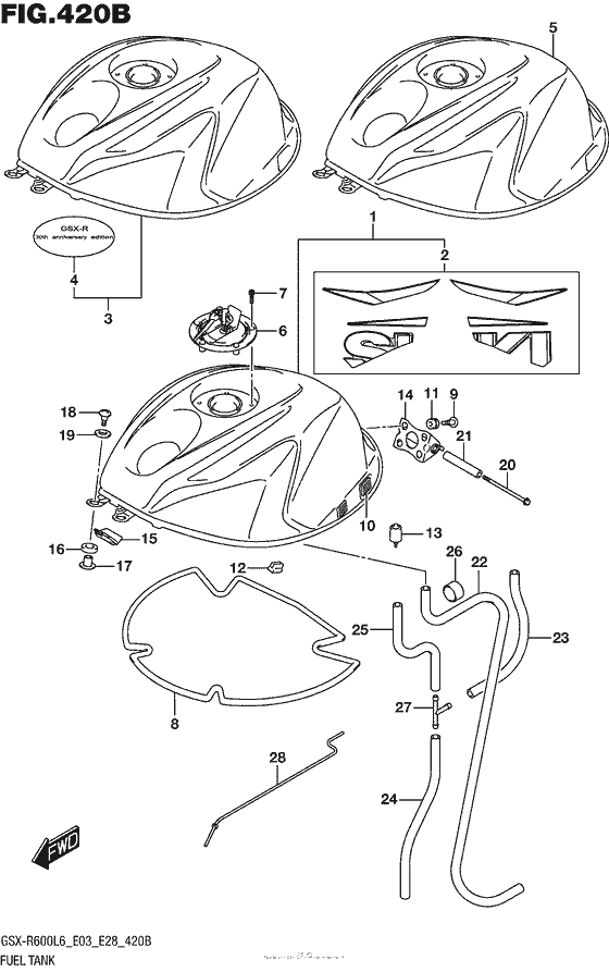 Fuel Tank (Gsx-R600L6 E28)