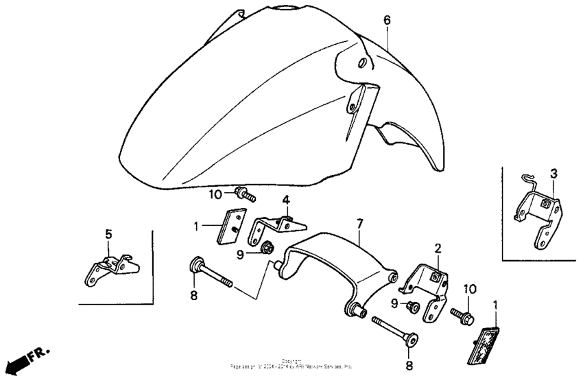 St1100 front fender 95-98