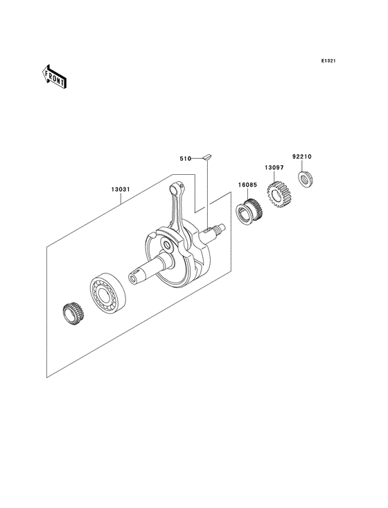 BR125 Вал коленчатый
